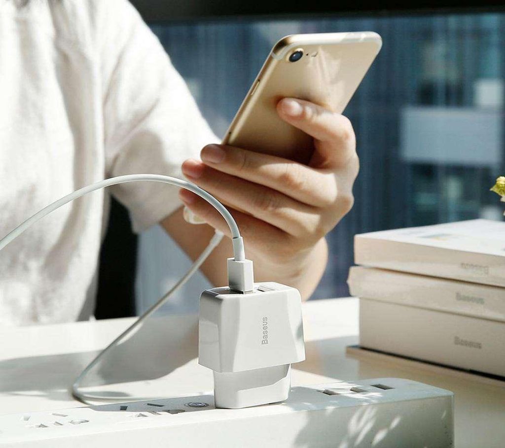 Baseus Dual USB Charger Mobile Phone EU Charger Plug 2.1A Travel Adapter