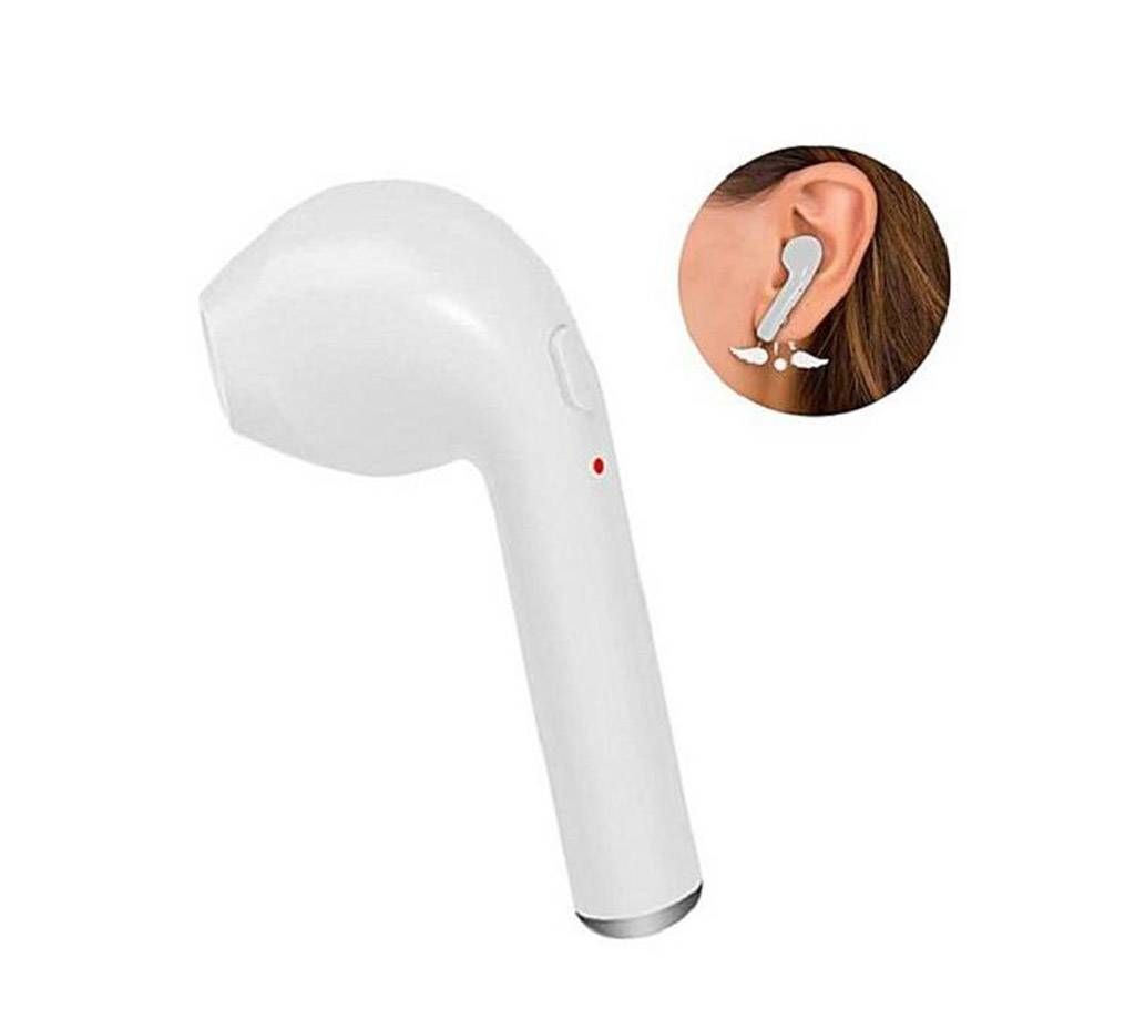 i7 Single Stereo Bluetooth Headphone - White