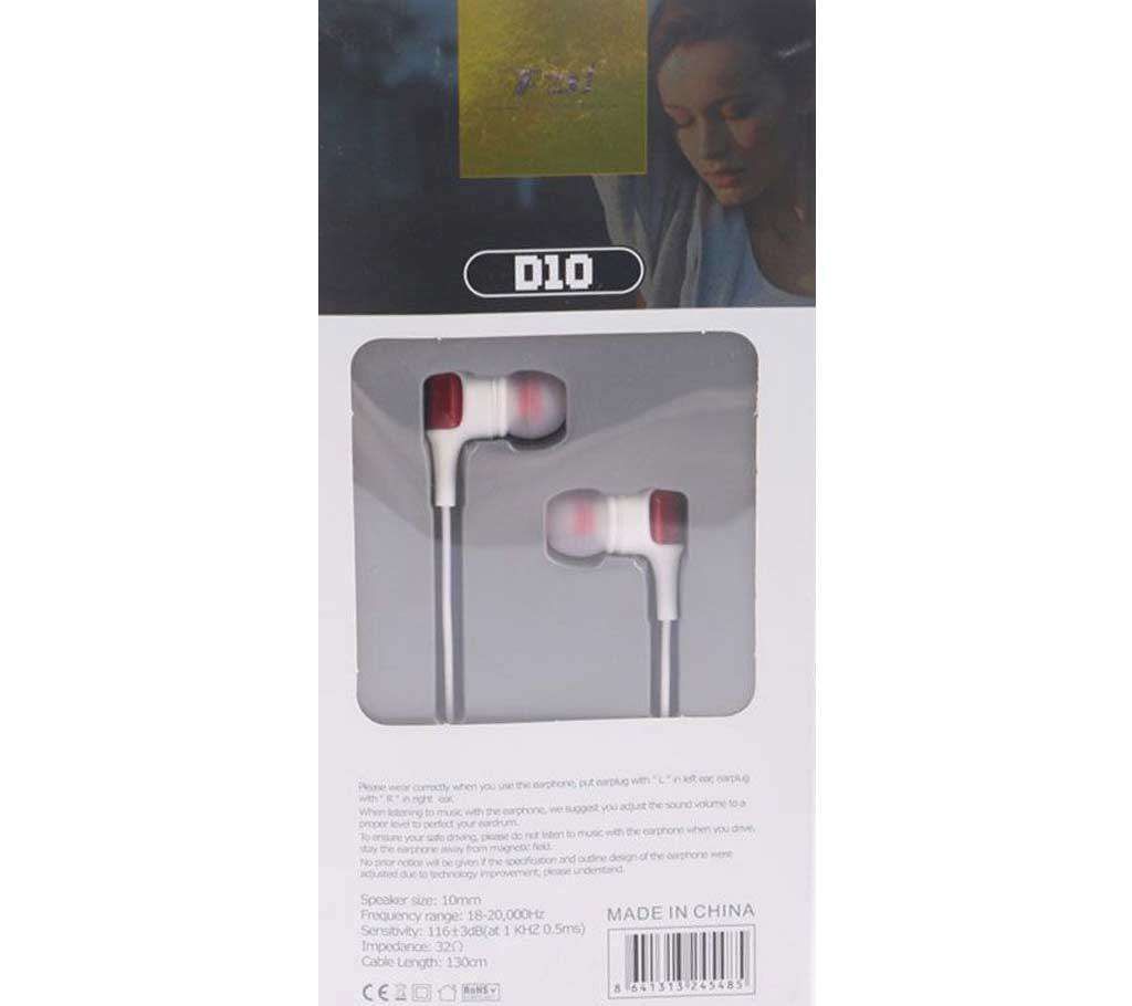  D10 High Bass Earphone 