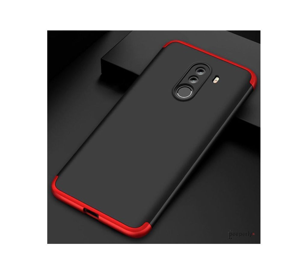 360 Degree Back Cover - Red and Black Poco F1 
