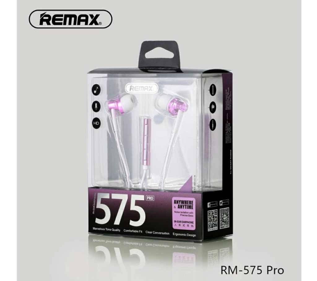 Remax 575 pro HD In-Ear Earphone Metal Hifi Stereo Sound Music Earbud Headset 