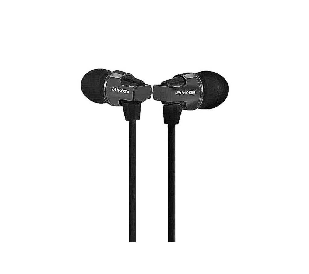 Awei ES860i Super Bass Metal In-ear Earphone Headphone - Black
