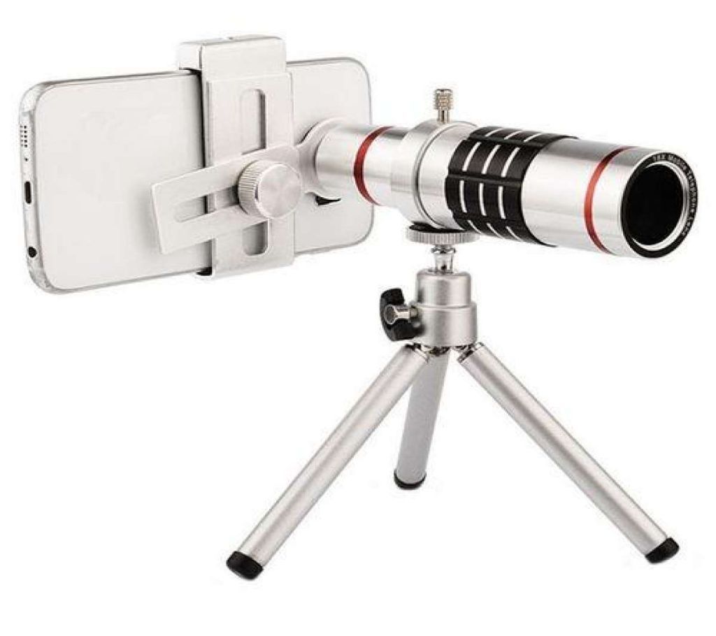 18X Telephoto Mobile Camera Zoom Lens - Black