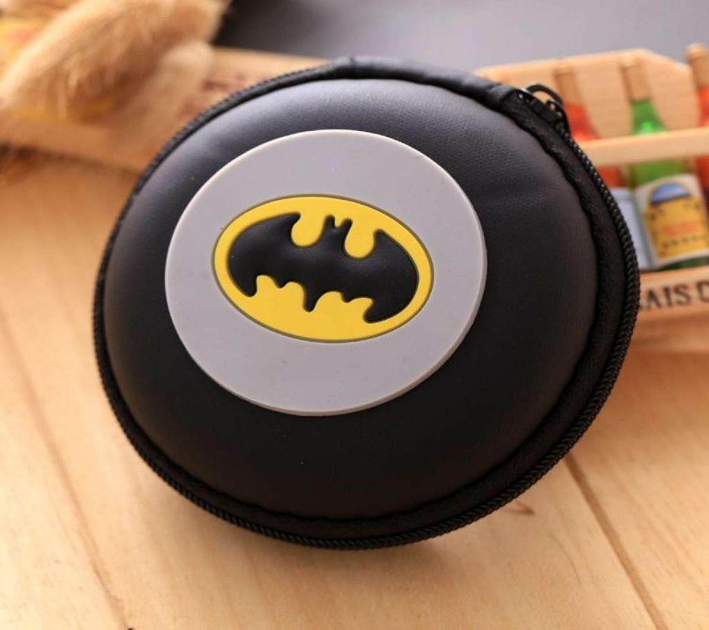 Batman lovely Cartoon Mini Zipper Protective earphone Case Pouch