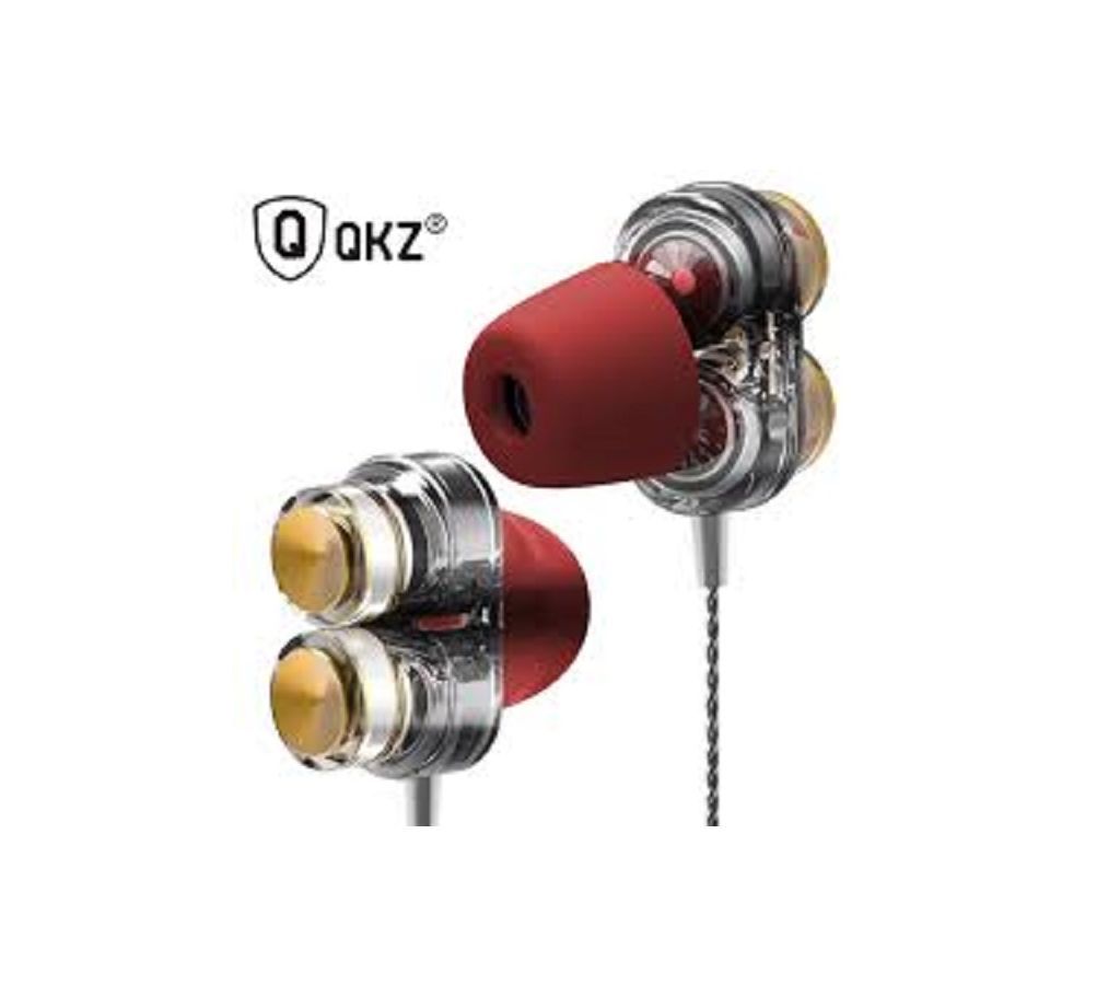 QKZ KD7 3.5mm Wired In Ear Sport Earbuds Heavy Bass Dual Driver Earphone MIC