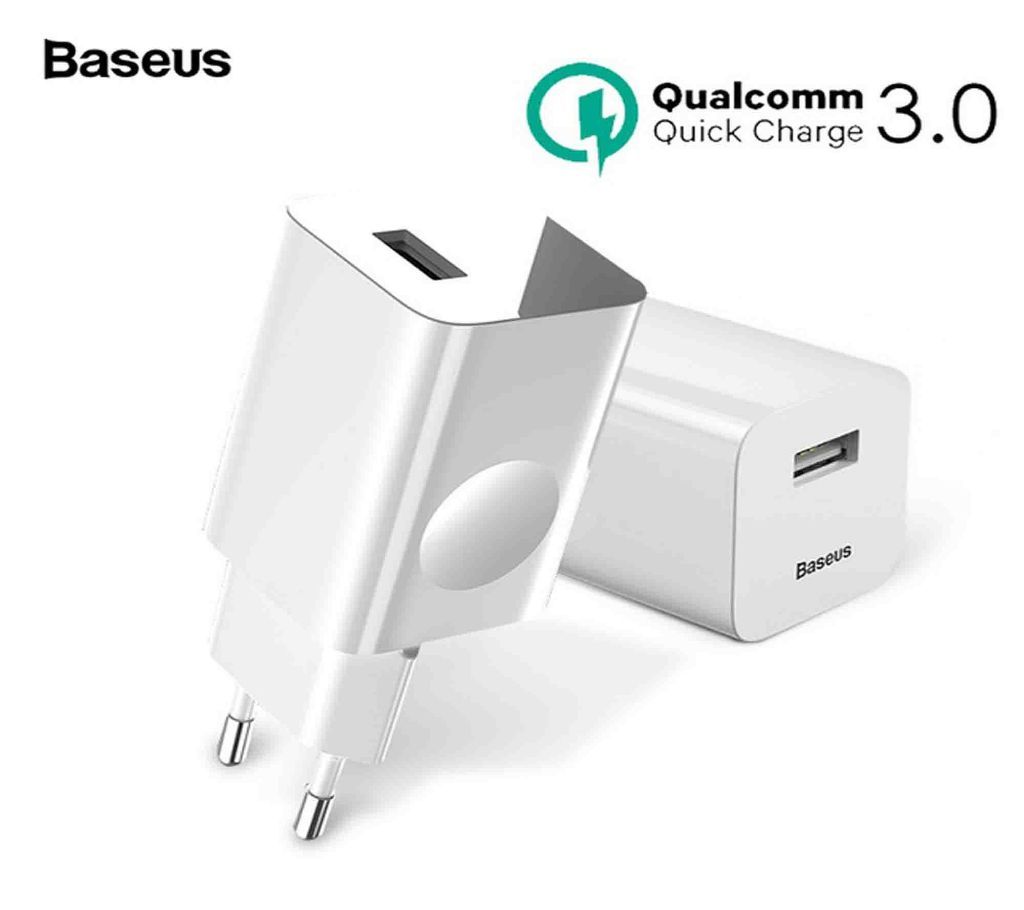 ORIGINAL Baseus 24W Quick Charger 3.0 USB Charger Mobile Phone Charger for iPhone Samsung Huawei EU Plug Wall Fast Charger Adapter