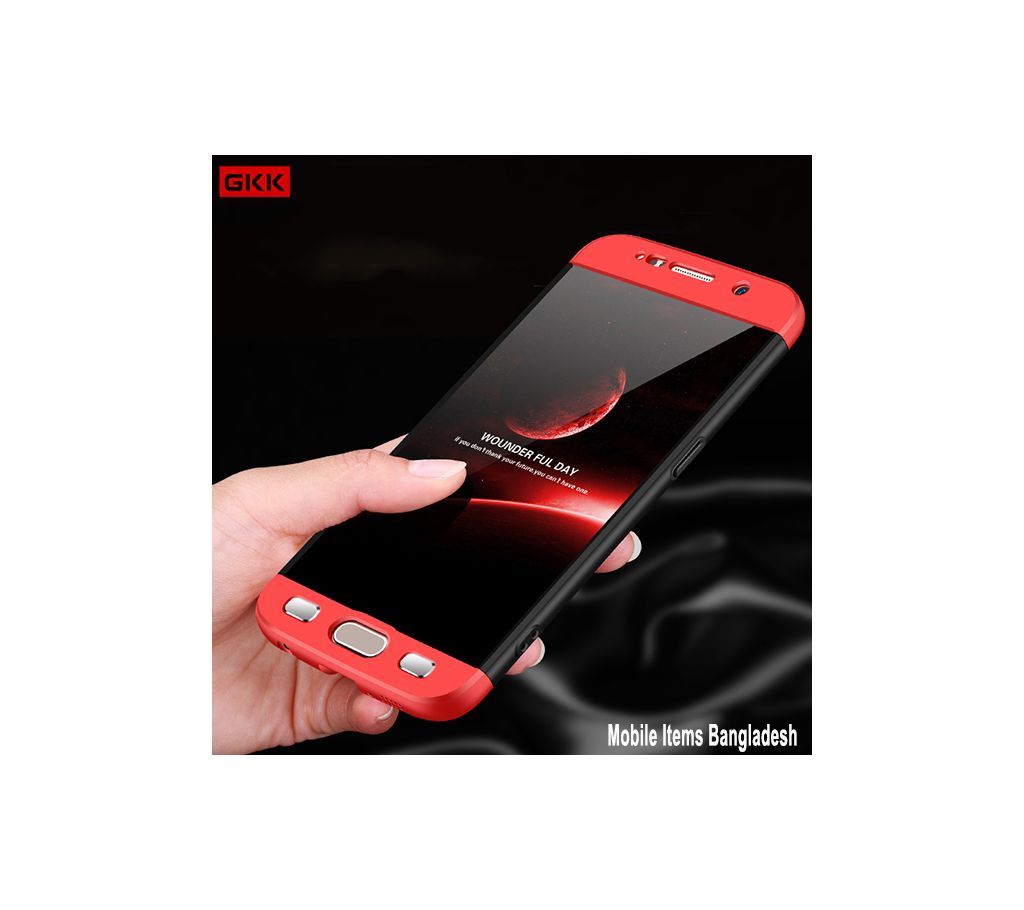 360 Degree Phone Case for Samsung S6 Edge-Black and Red
