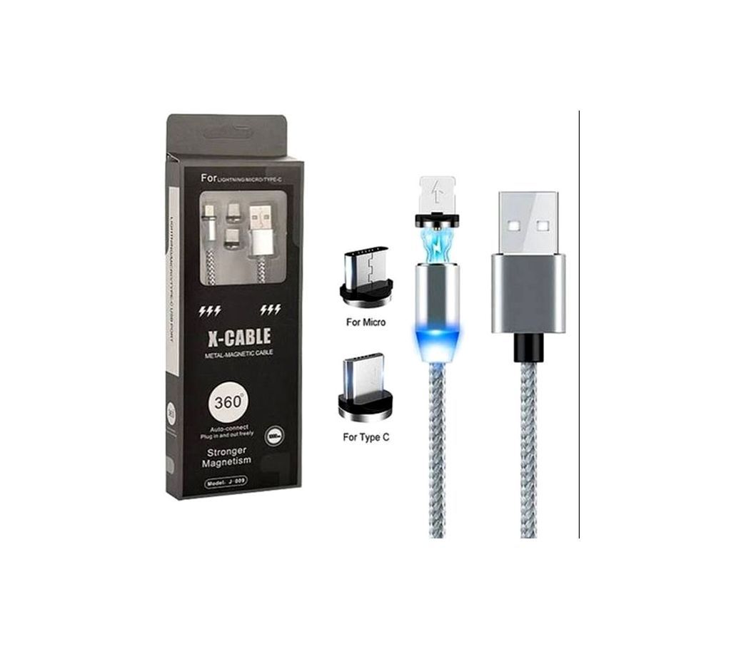 LED Magnetic Charging  USB Cable USB Type C & Micro USB