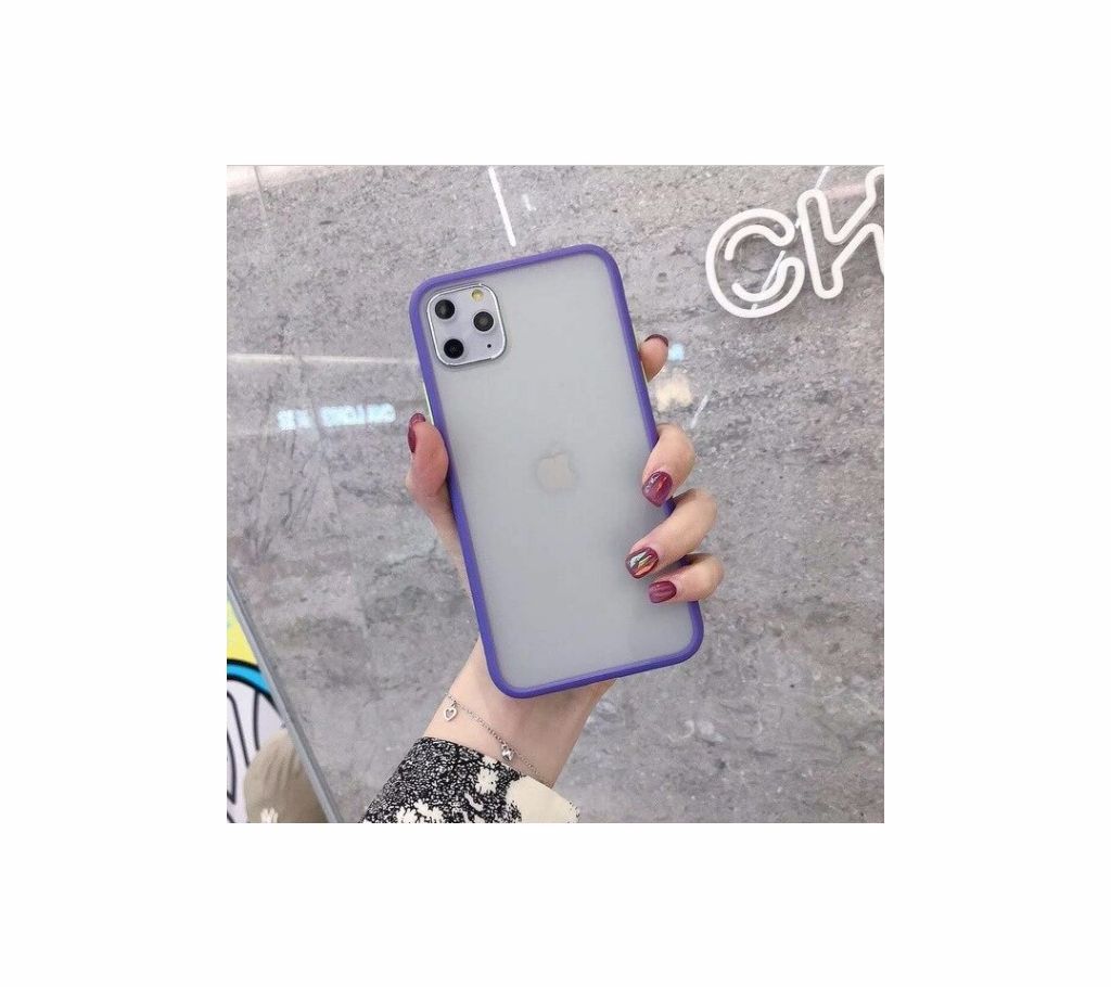 Clear Matte  Side Silicone Transparent Case For iphone 11