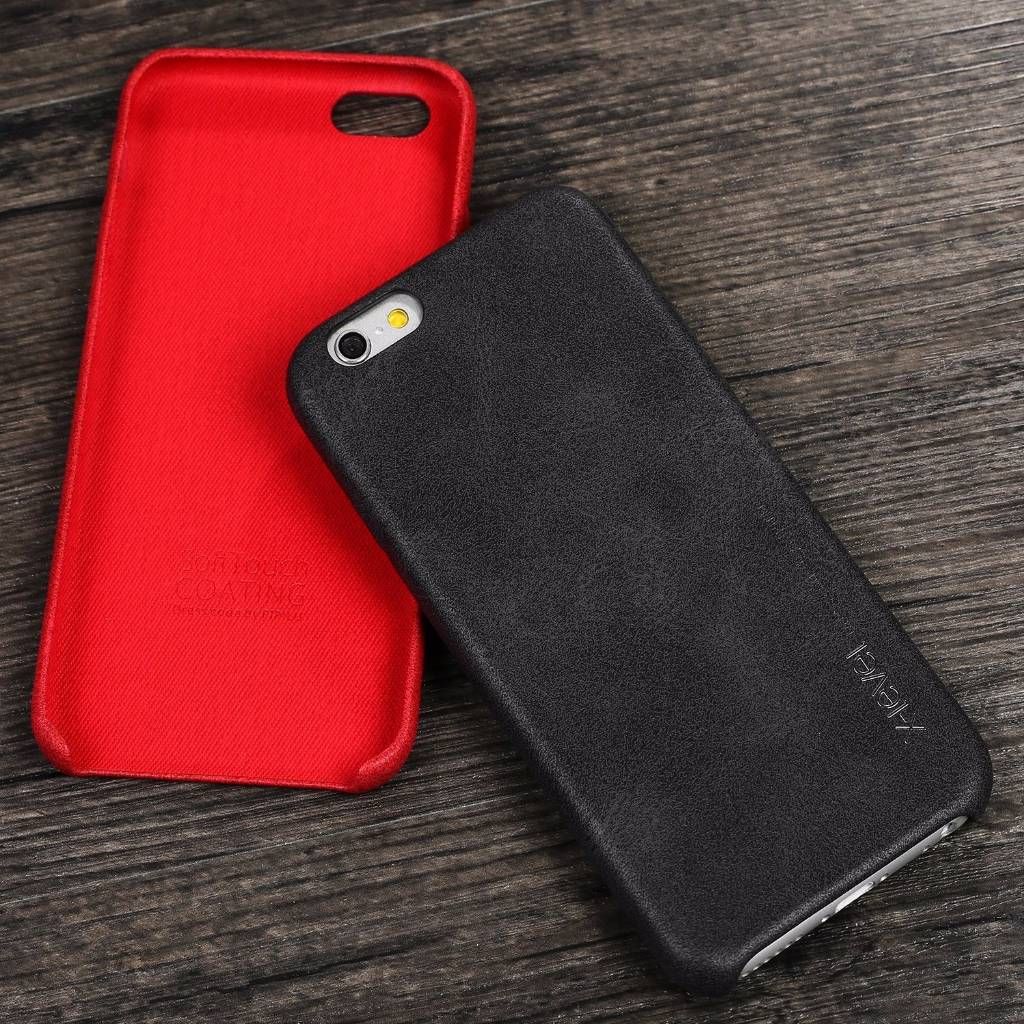Leather Back case for iPhone 6/6s Plus 5.5''-black