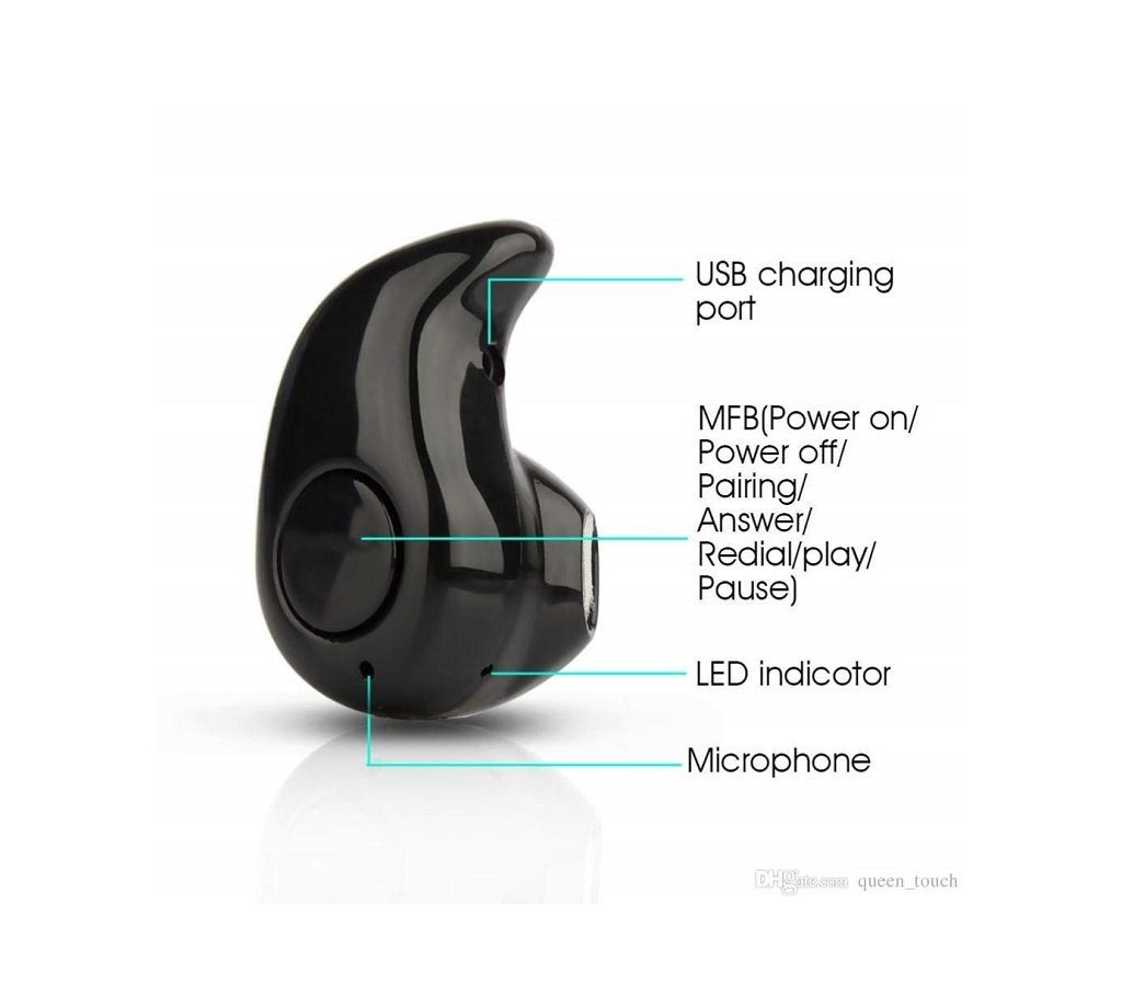 BLack s530 mini wireless bluetooth headset