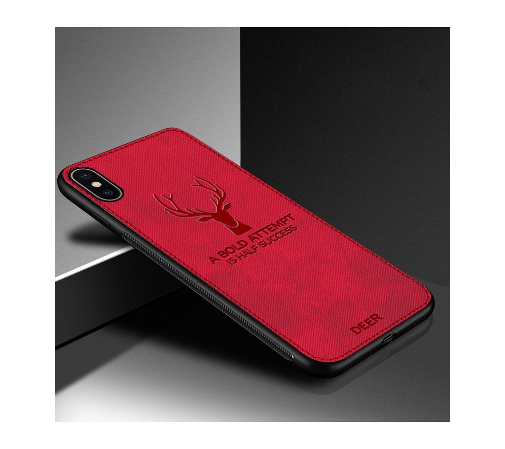 Deer Pattern Protector Back Cover For iPhone 7/8-Red