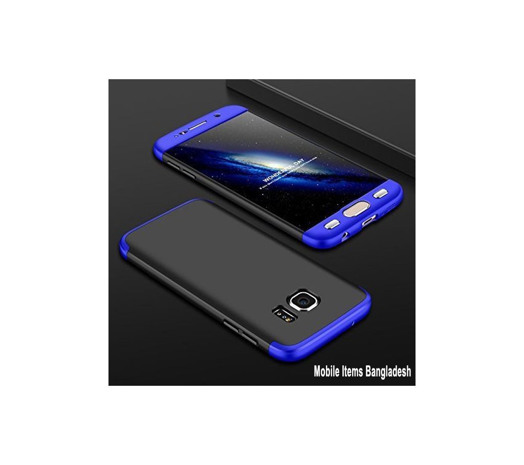 360 Degree Phone Case for Samsung S6 Edge-Blue And Black