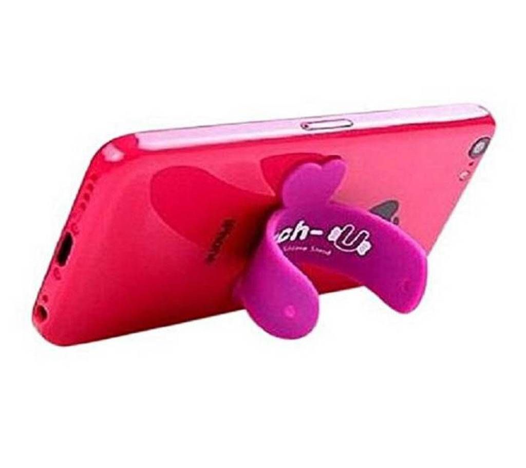 Mobile Back Silicon Sticker Holder - Purple