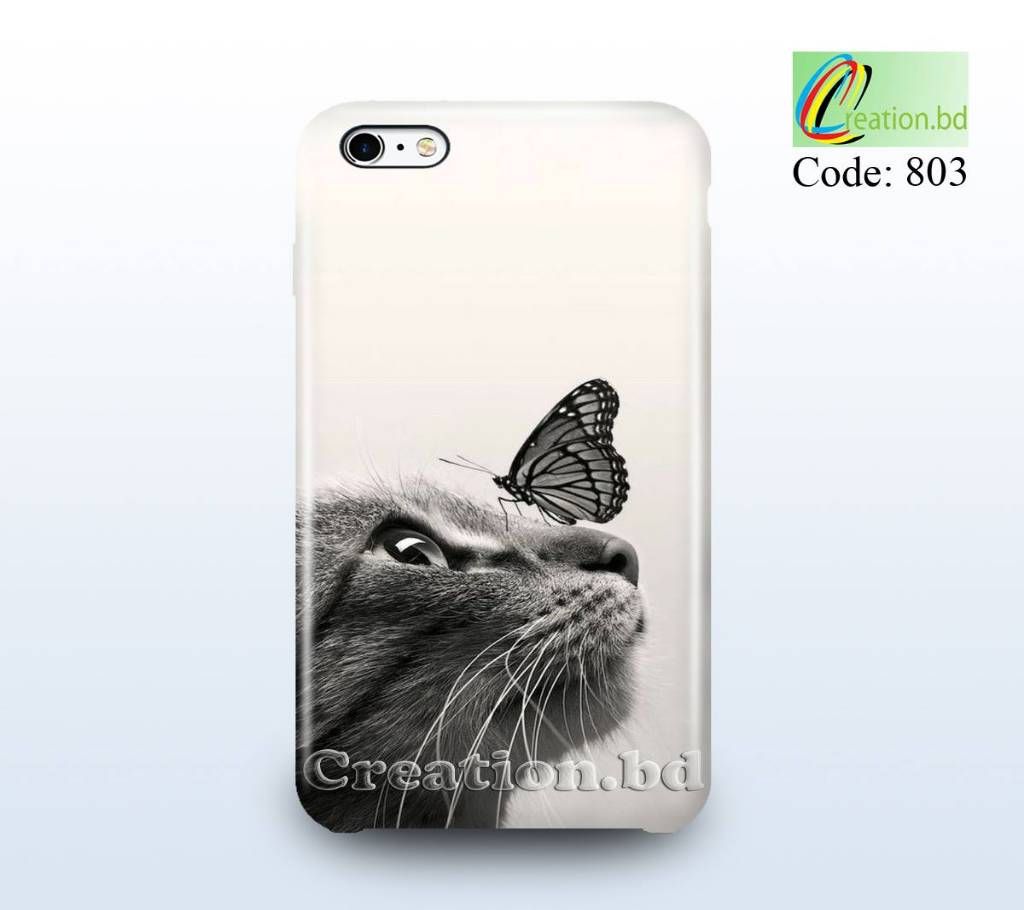 CAT & Butterfly Customized Mobile Back Cover