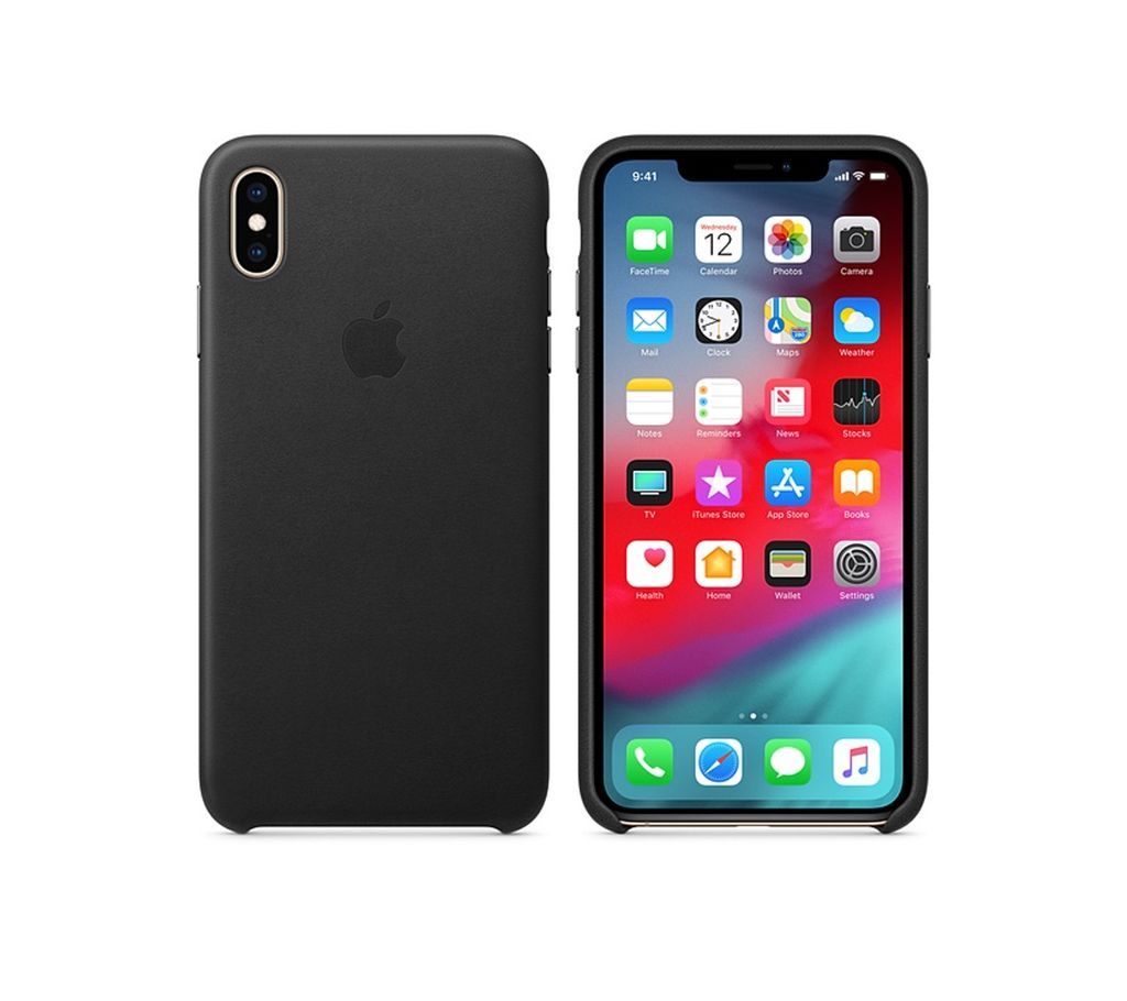 iPhone XS Max Leather Case - Black