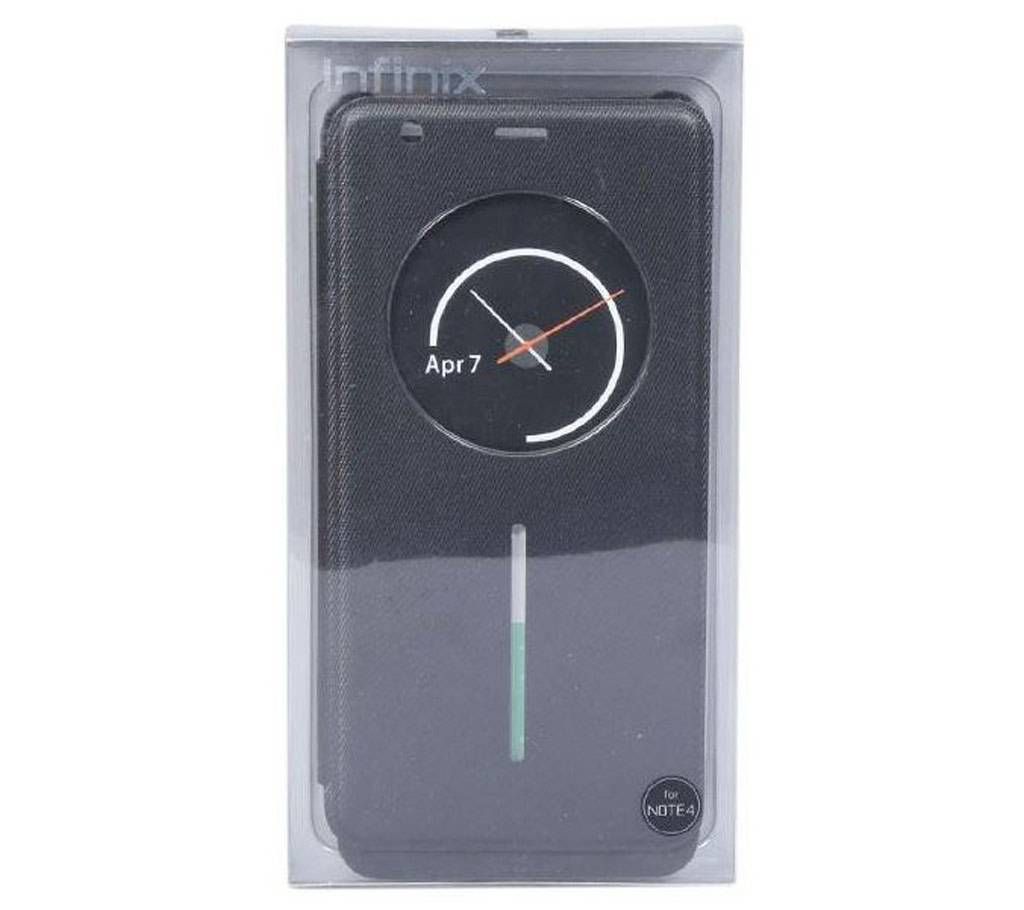 Infinix X572 Flip Cover For Note 4 - Black