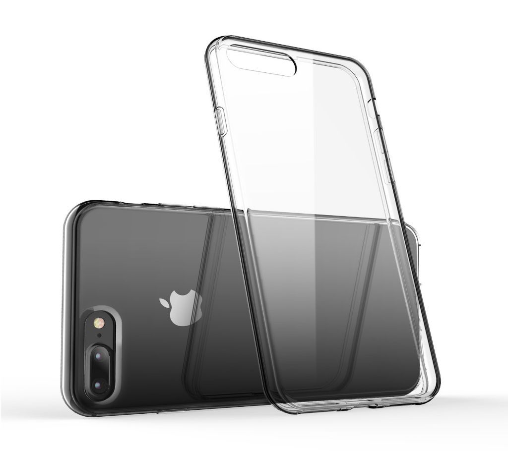 Soft Silicon TPU Protector Case For iPhone 8 Plus - Transparent
