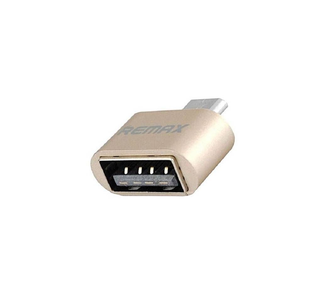 REMAX RA-OTG USB Micro USB OTG Plug - Golden
