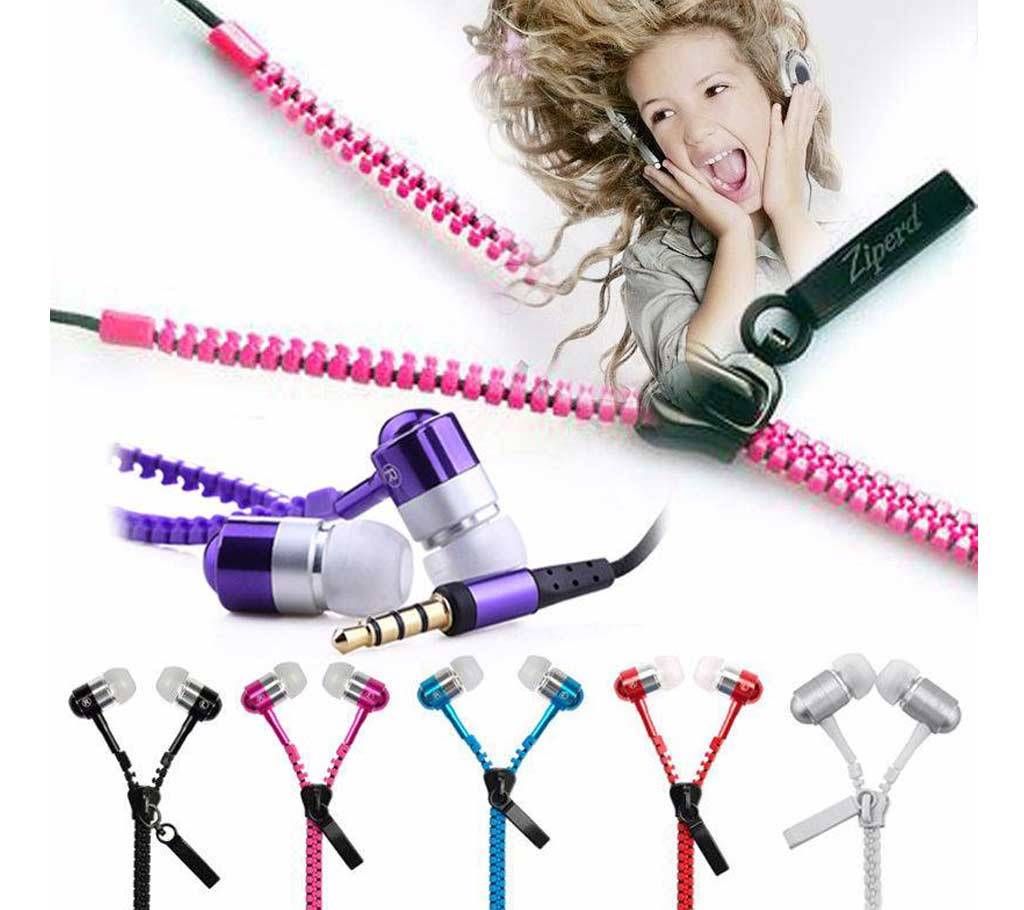 zipper ear phone- 1pc