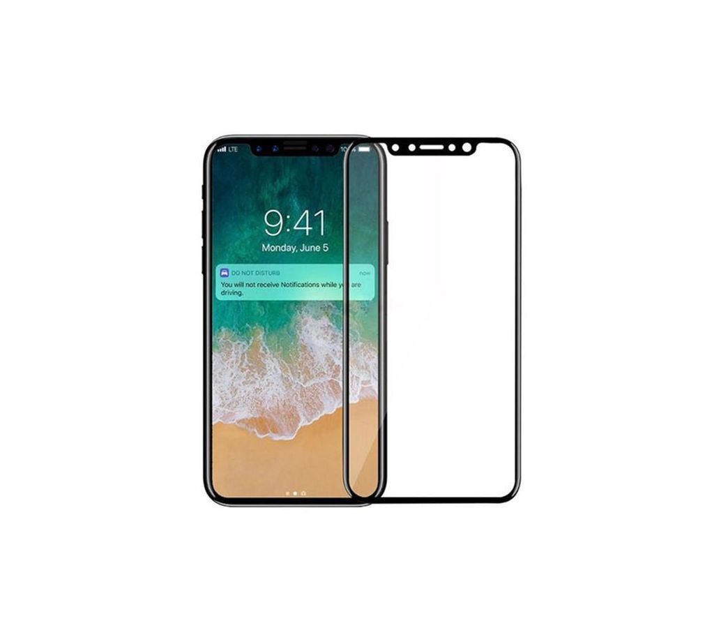 iPhone X 5D Tempered Glass Screen Protector - Transparent