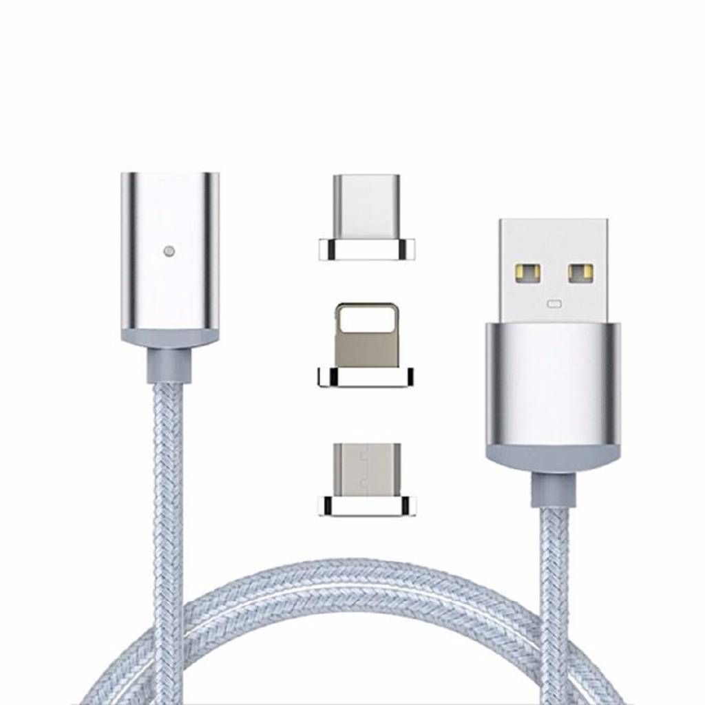 3 in 1 magnetic cable -silver