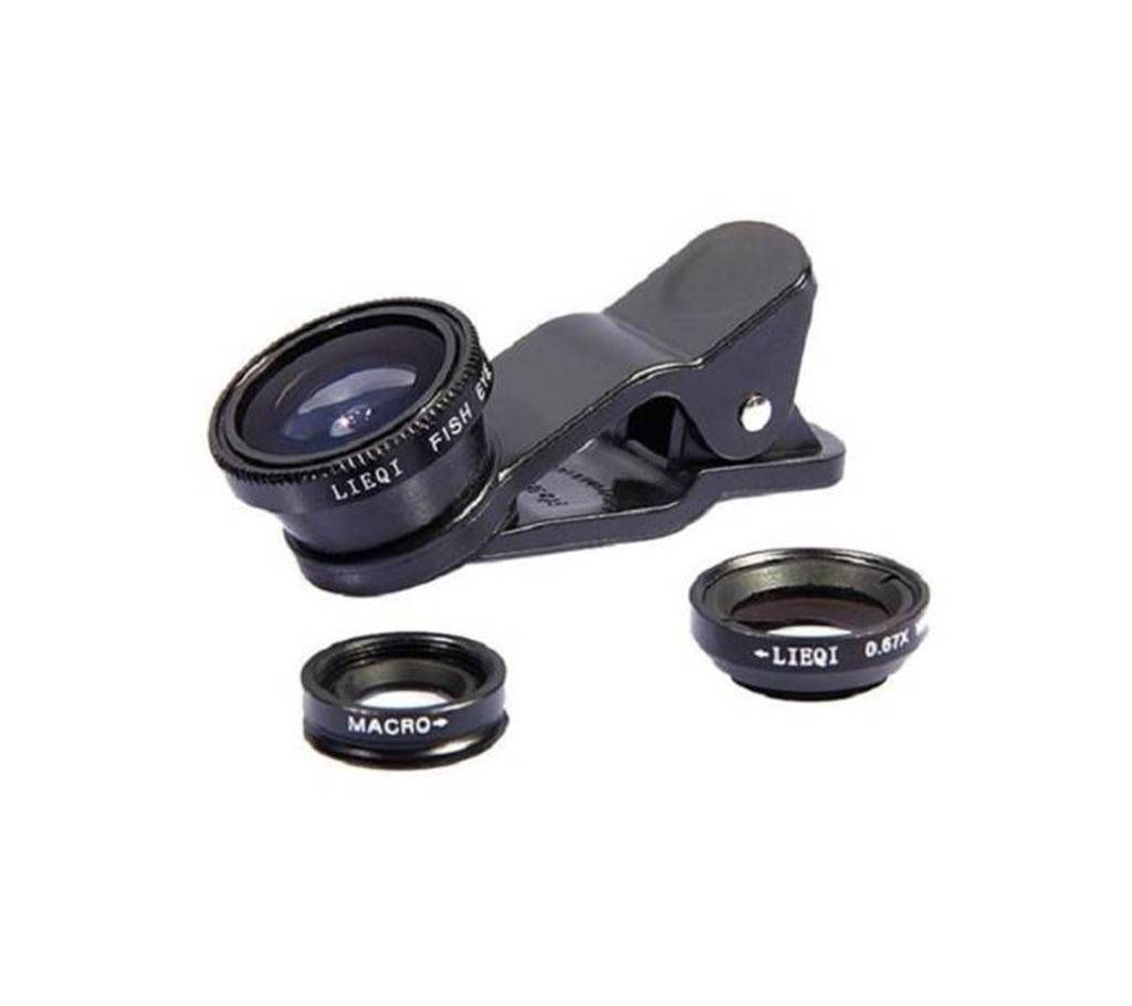 Universal 3-in-1 clip on lens 