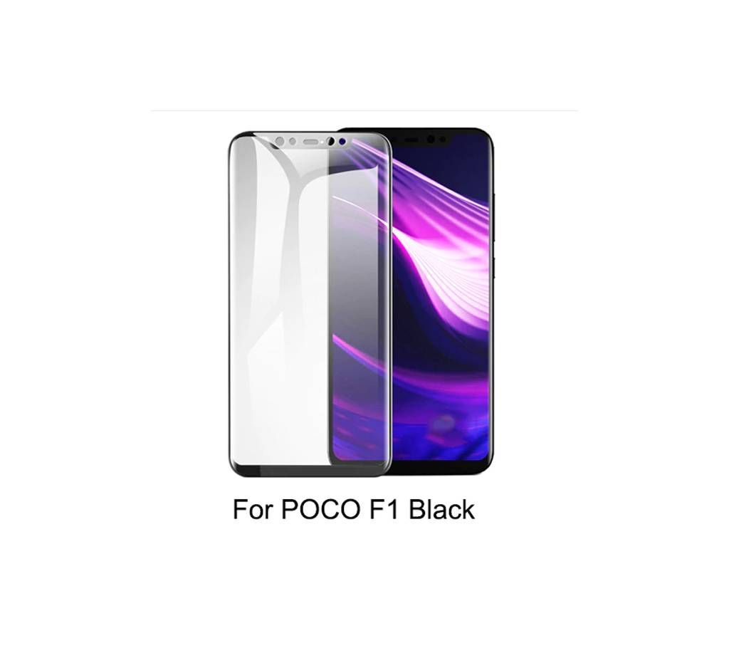 6D Tempered Glass Protector For Xiaomi Poco F1 Black