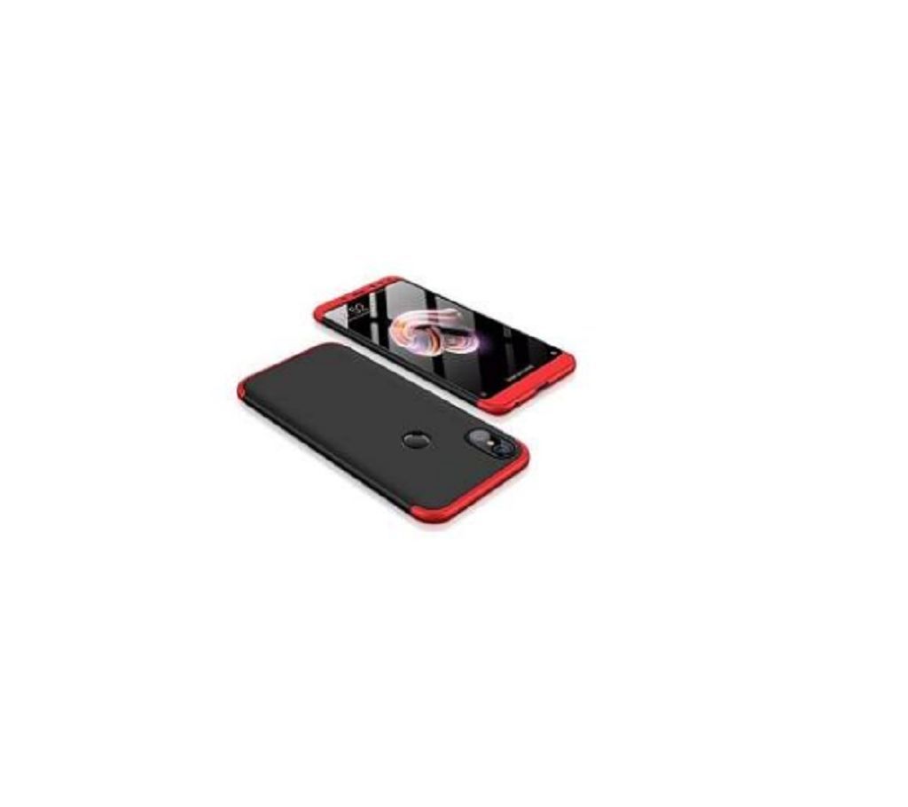 GKK 360 Degree Back Cover for Xiaomi Redmi Note 5 Pro  Red and Black