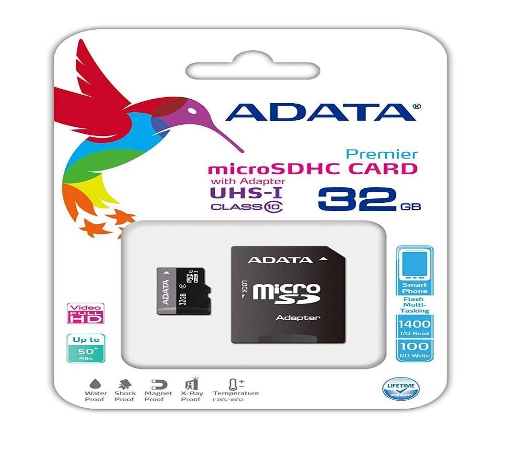 A Data 32GB class 10 Micro SD