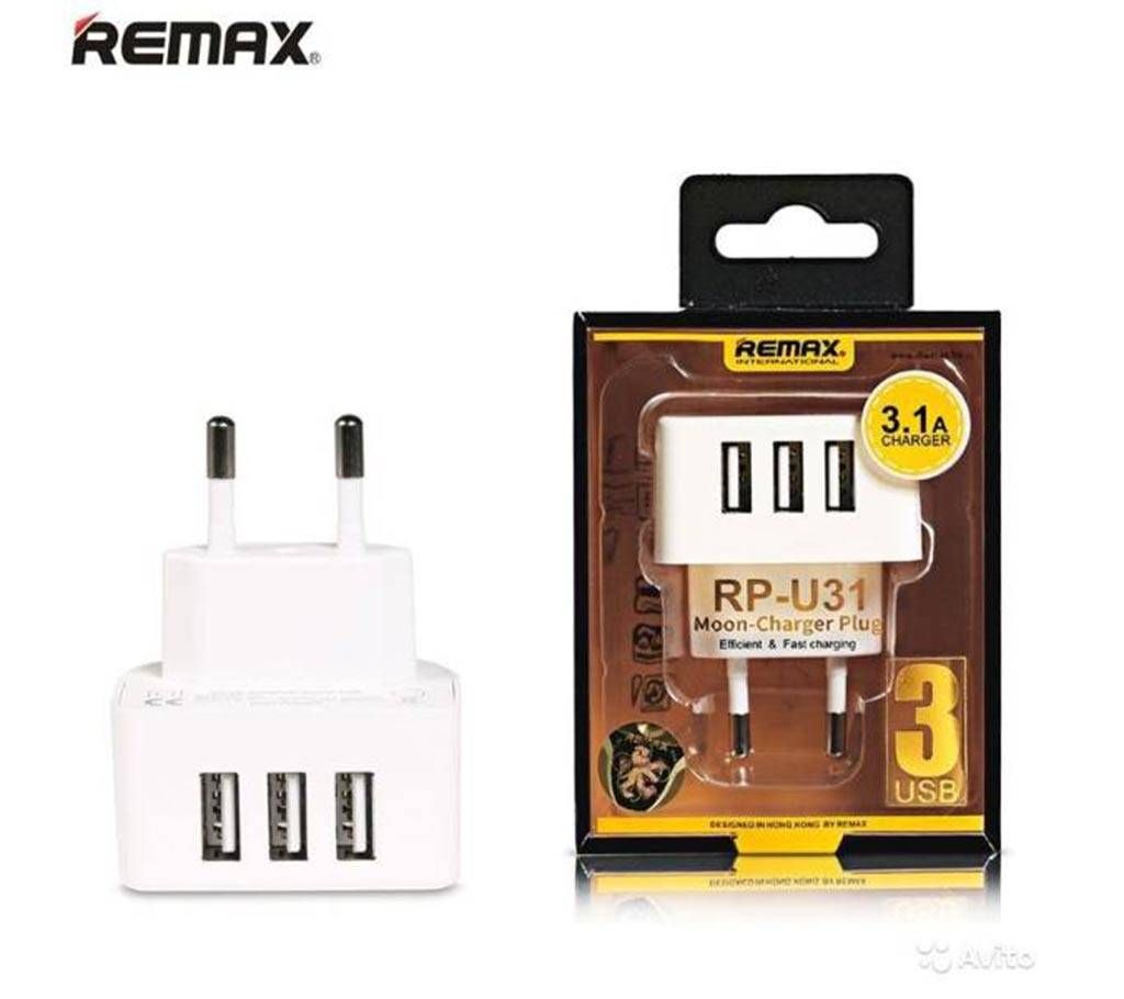 REMAX RP-U31 Moon Charger Plug 3-USB