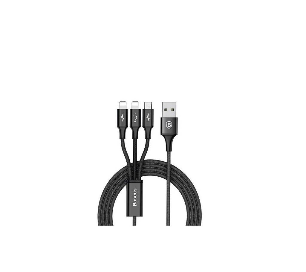 Baseus Rapid Series 3-in-1 Cable For Ip+Ip+Micro
