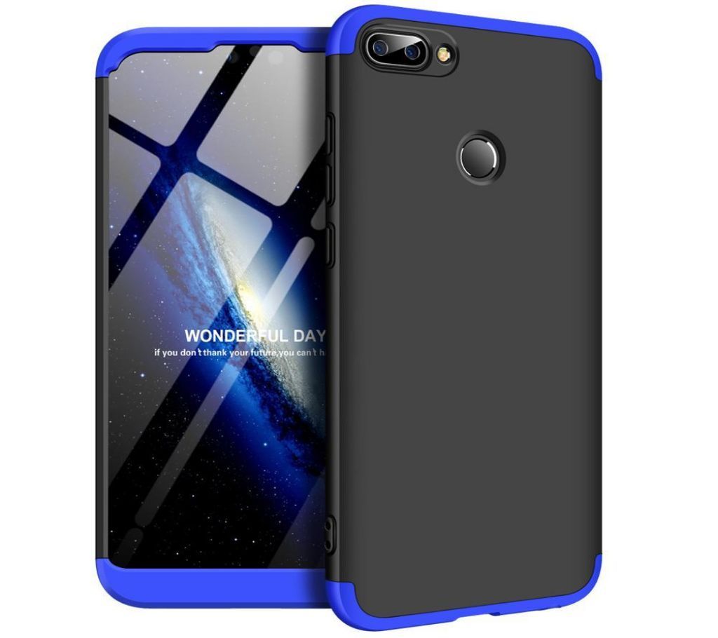 Huawei Honor 9N / 9I 360 Degree GKK Phone Back Cover - Black and Blue
