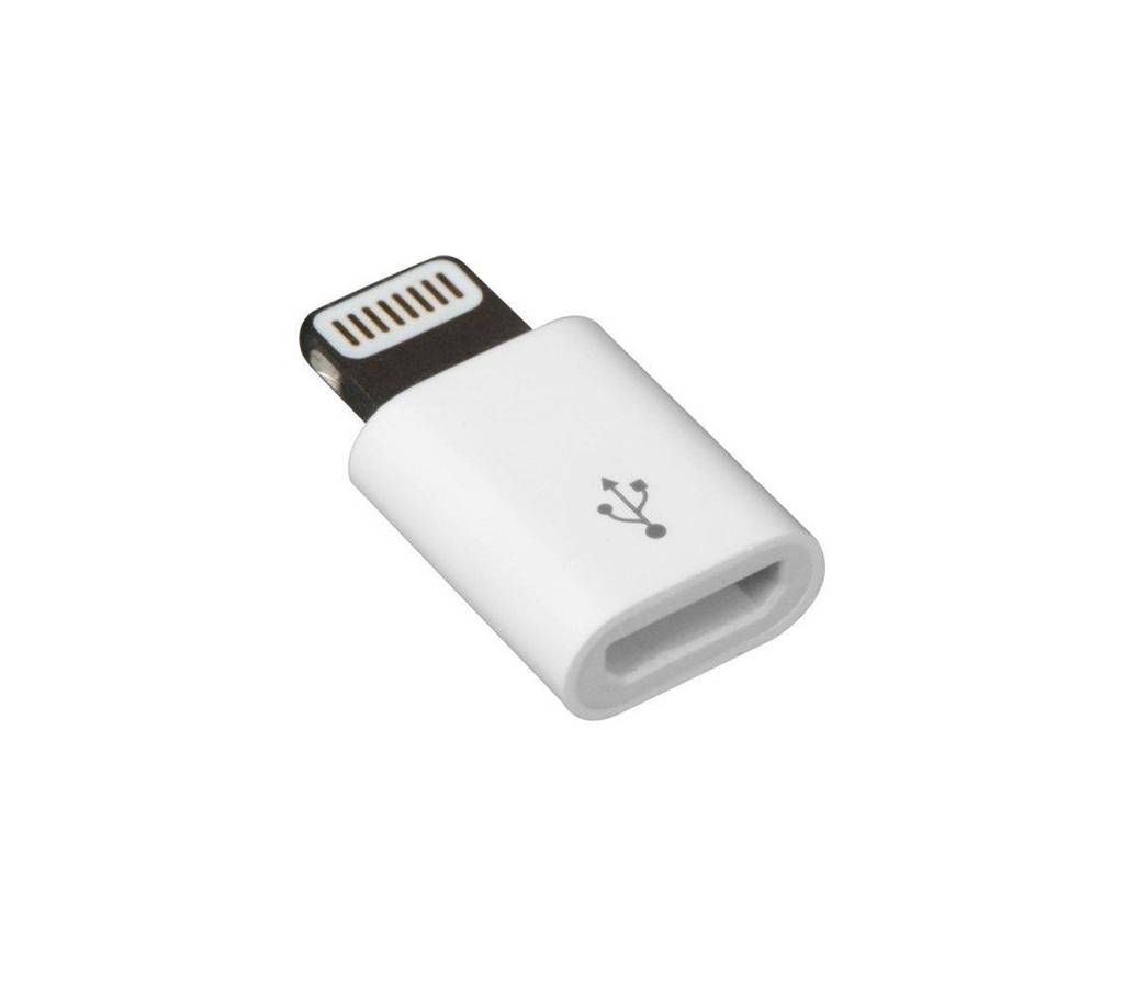 Micro USB to Lightning Adapter Converter - White