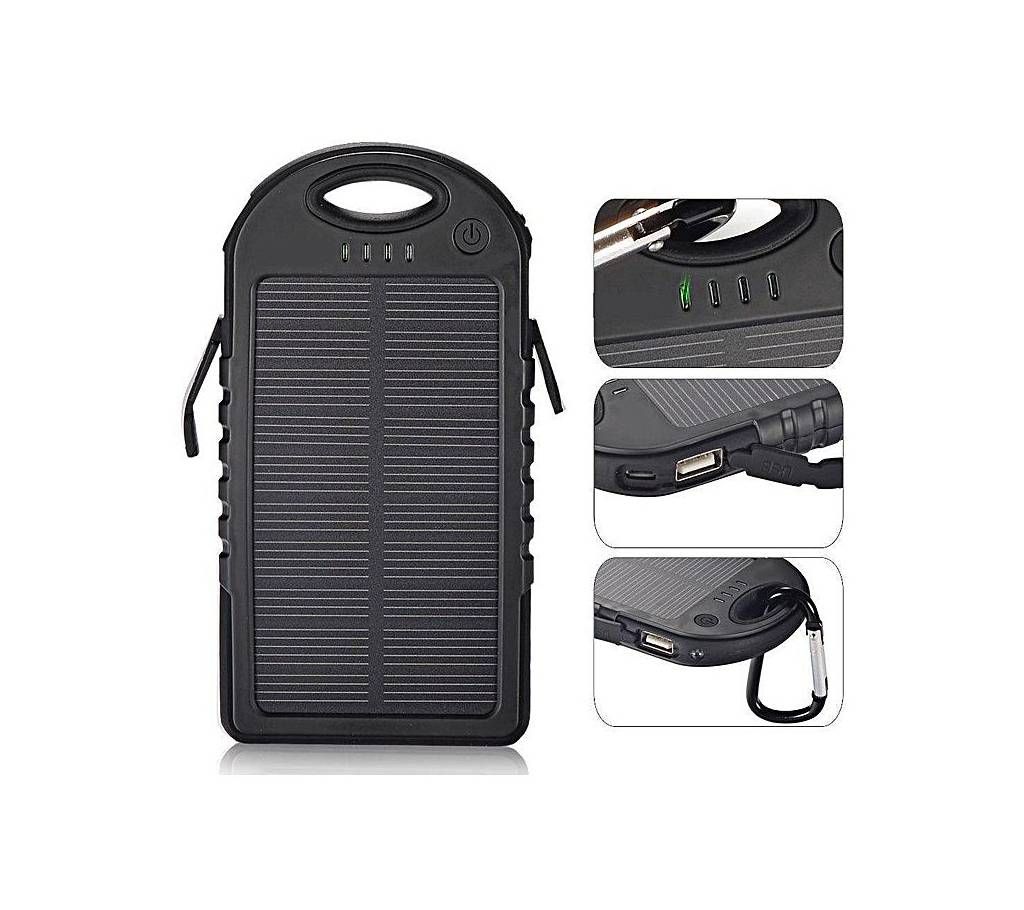 Combo Solar Power Bank 5000mAh For Mobile and USB Led Light