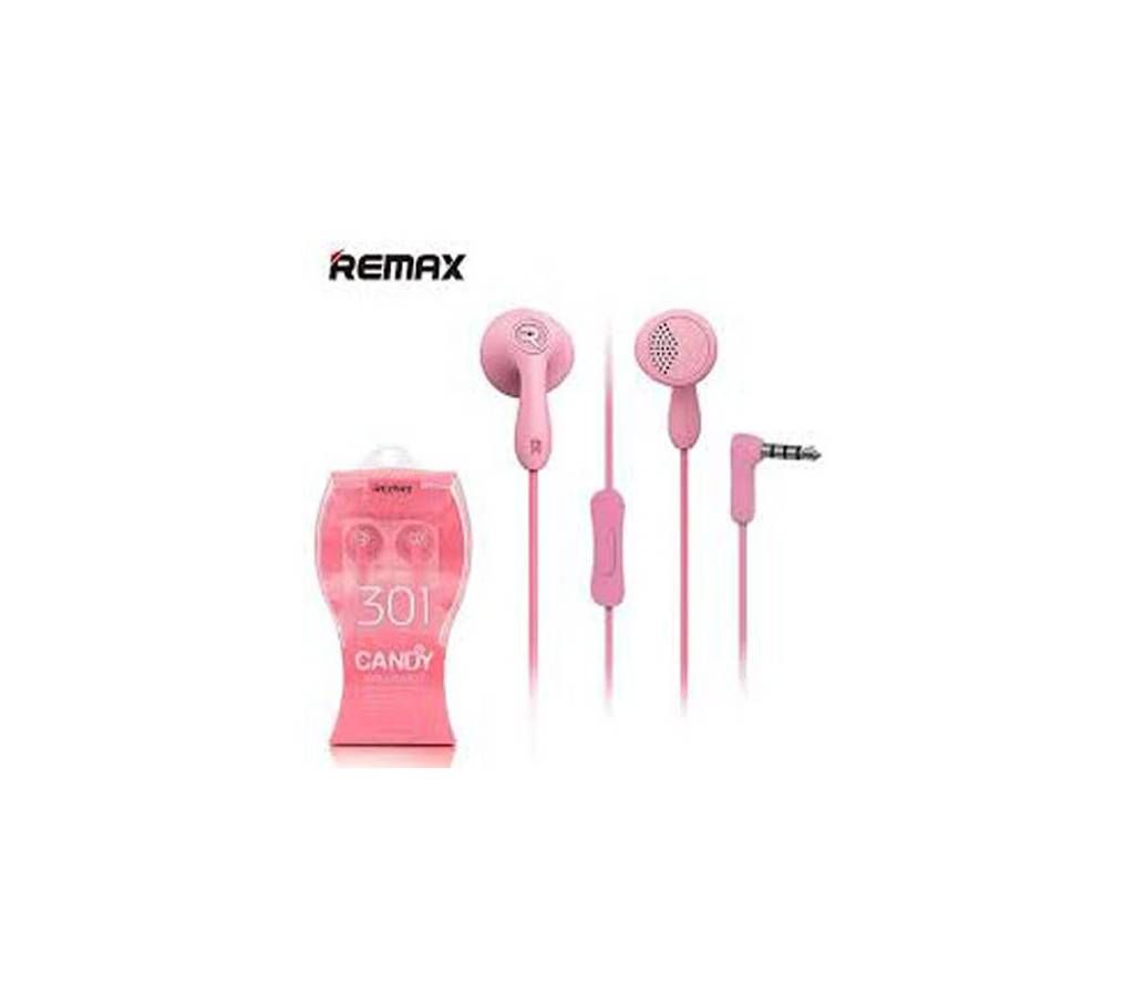 REMAX RM-301 Candy Colorful Dynamic Driver HIFI In-Ear Earphone Headphone (pink, yellow)