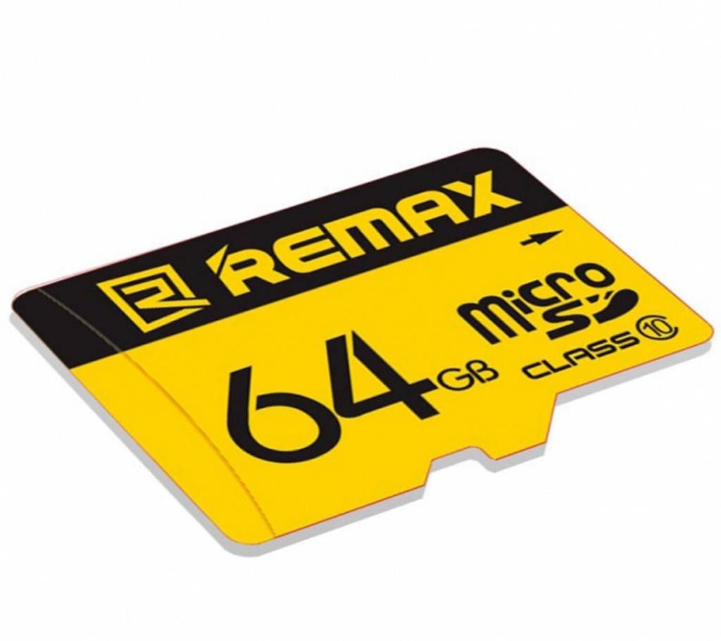 Remax 64GB Class 10 Micro SD Memory Card - Black and Yellow