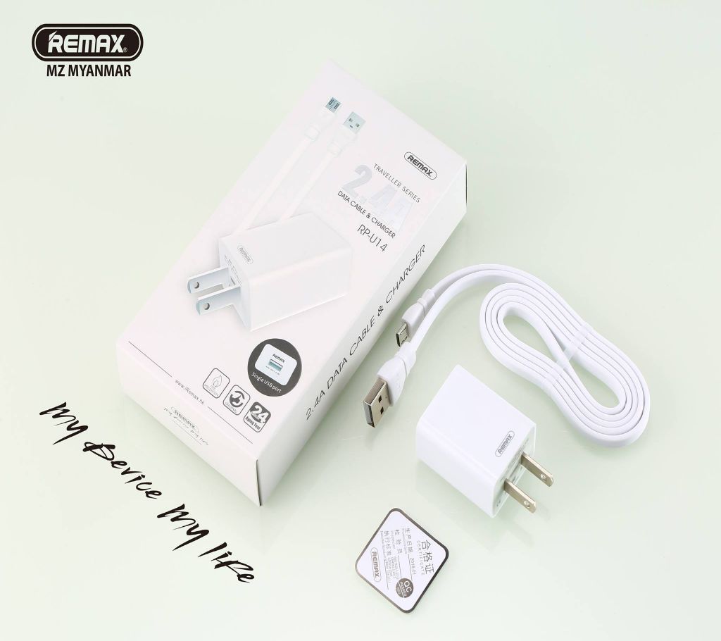 Remax RP-U14 USB 2.4A Travel Charger with 1M Lightning Cable For Iphone