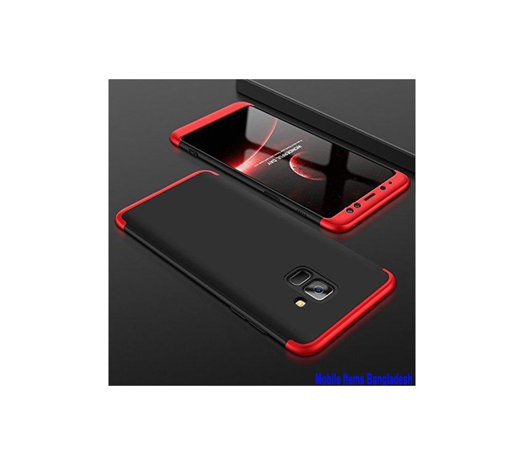 Samsung Galaxy A6 2018 360 Degree Phone Case-Black and Red