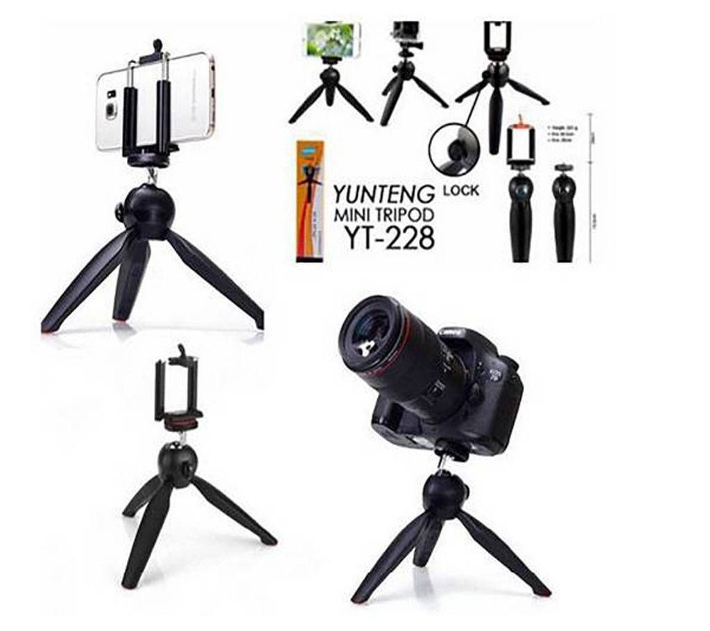 YUNTENG YT-228 Mini Tripod For Mobile And Camera