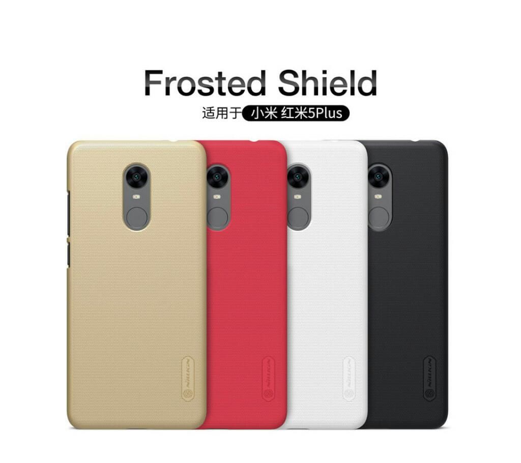 Nillkin Super Frosted Shield Matte cover case for Xiaomi Redmi 5 Plus & Xiaomi Redmi Note 5 with free screen protector - 1 Pc