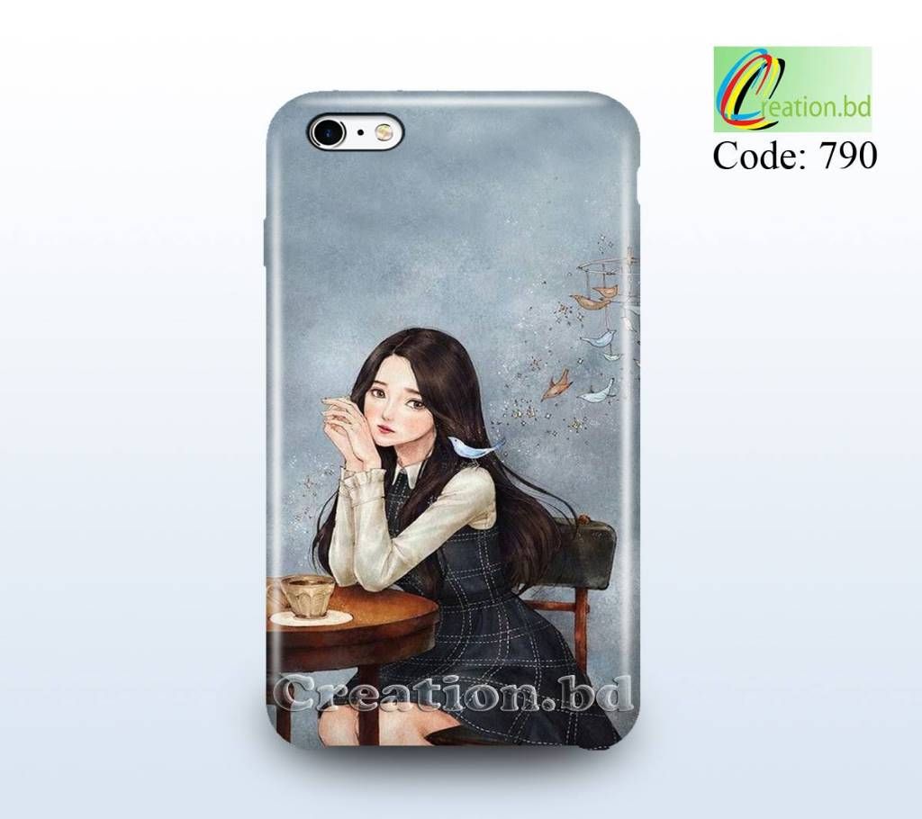 Lady with Bird Customized Mobile Back Cover