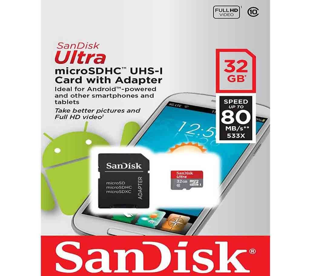 Sandisk 32GB Memory Card-80Mbps