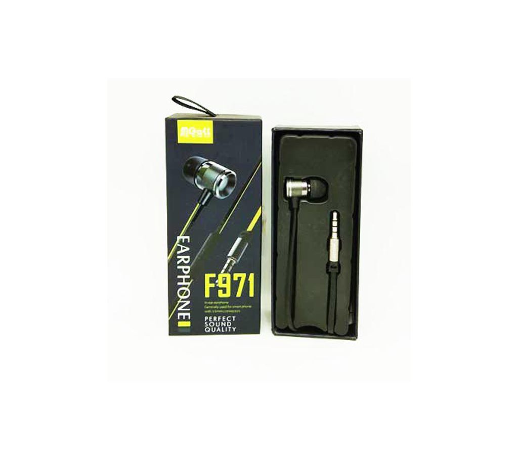 Super Bass- One-Ear Earphone F971  Black.