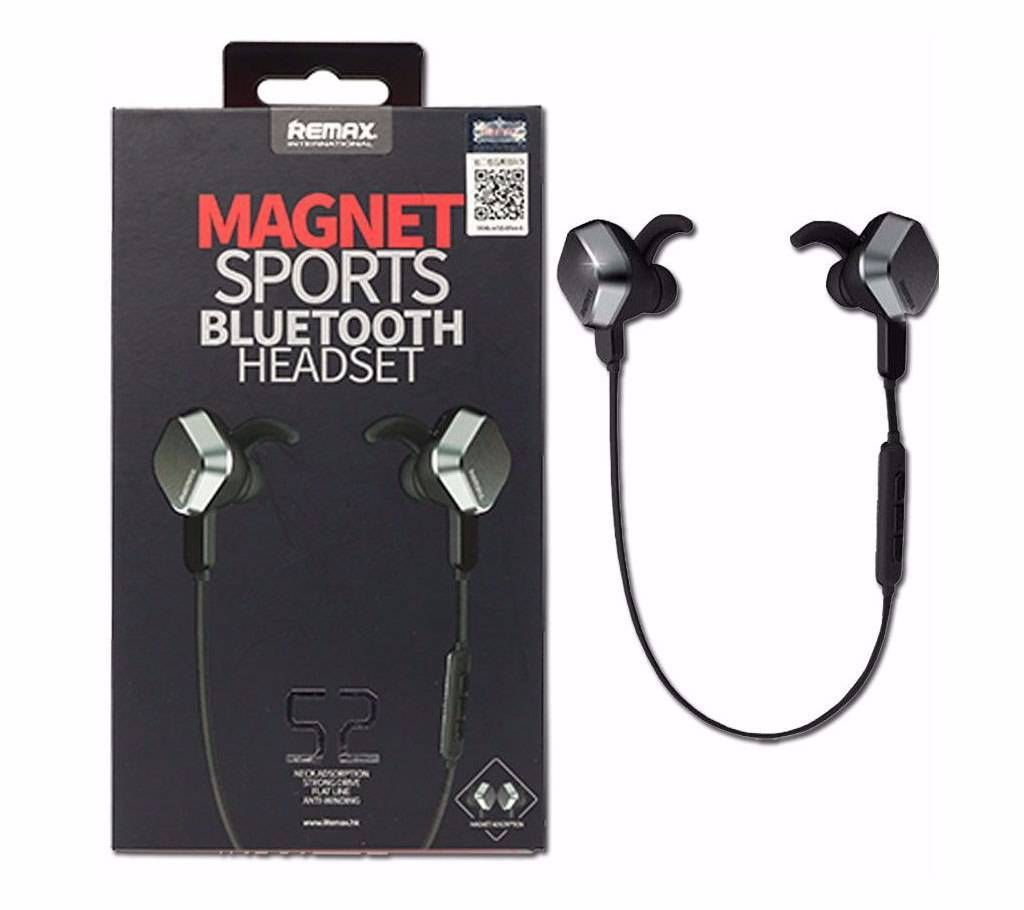 Remax RM-S2 Sports Magnet Wireless Bluetooth Earphone - Black