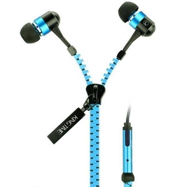 Zipper Stereo In-Ear Headphone - Blue