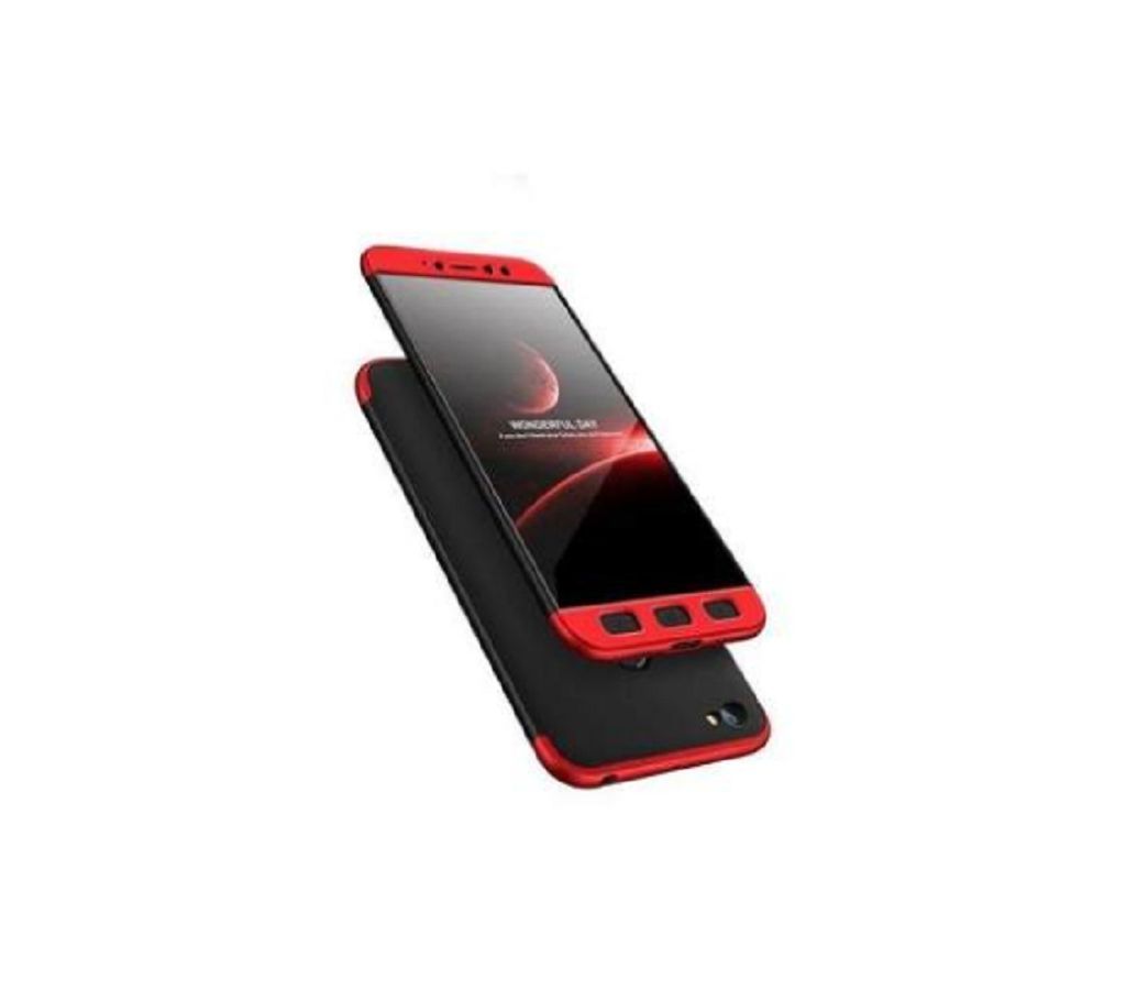 360 Degree Full Protection Back Cover for for Xioami Redmi Y1 - Black and Red