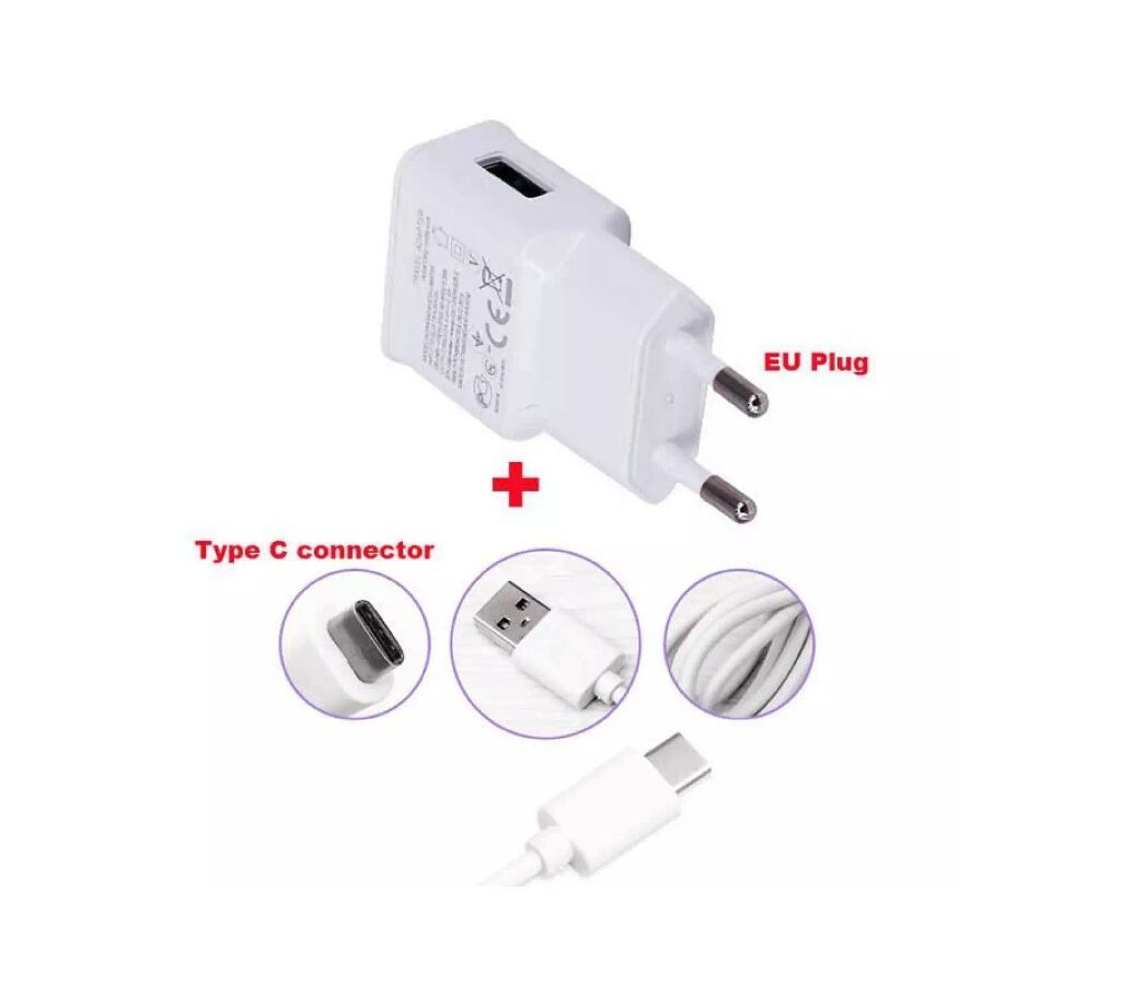 Power Supply Wall Adapter Charger with cable- White