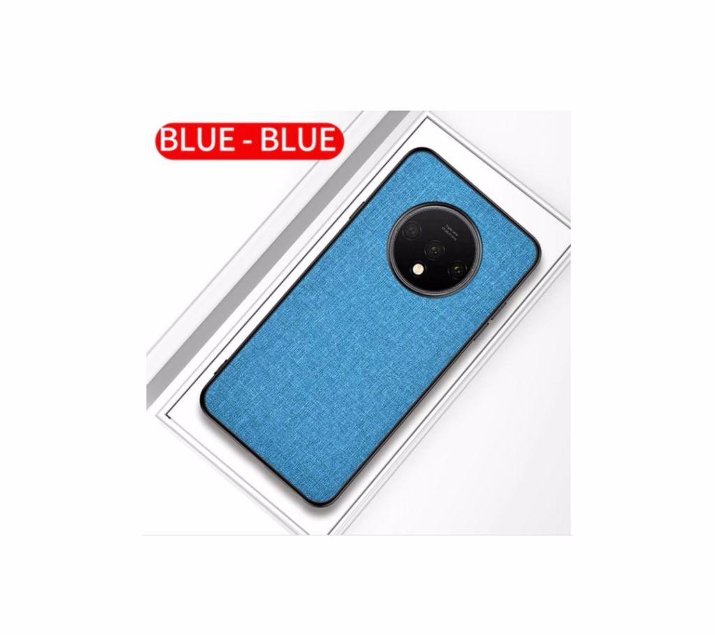 Hybrid Fabric Cloth Silicone Soft Bumper  Case For OnePlus 7T