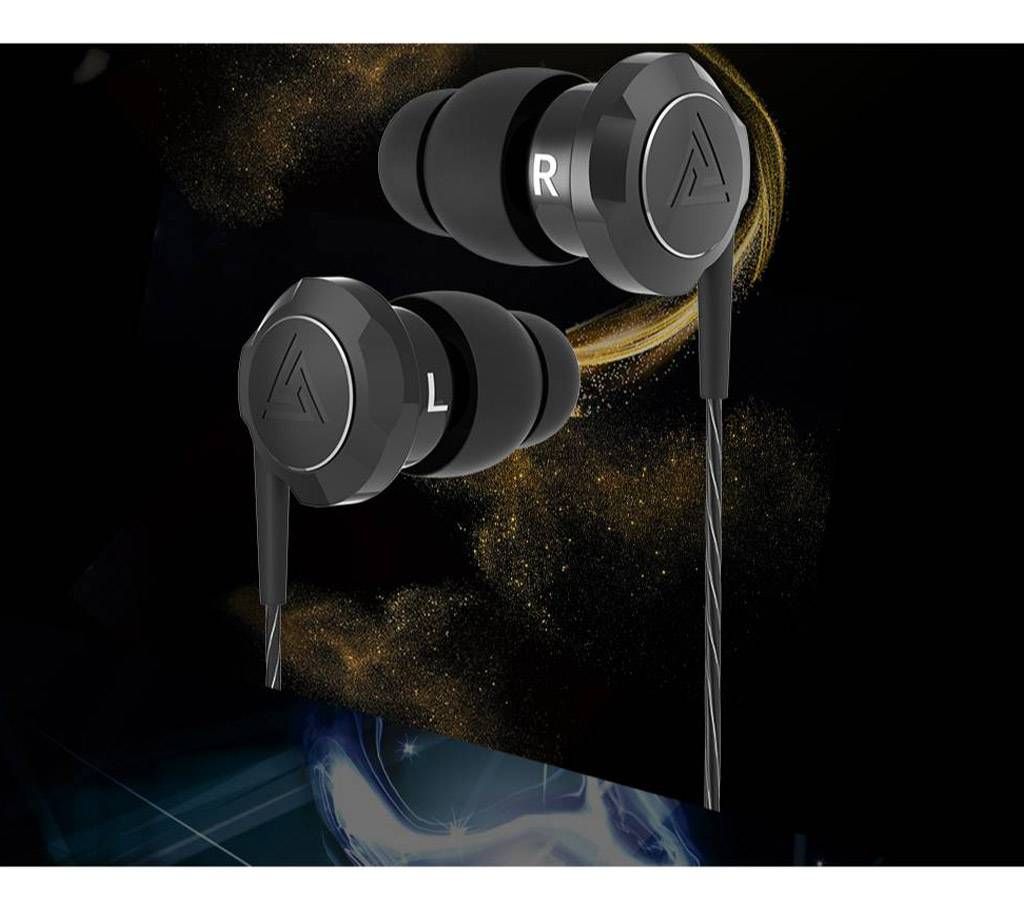 QKZ KD5 Dual Driver Dynamic and Balanced Armature Hybrid In Ear Earphones - Black